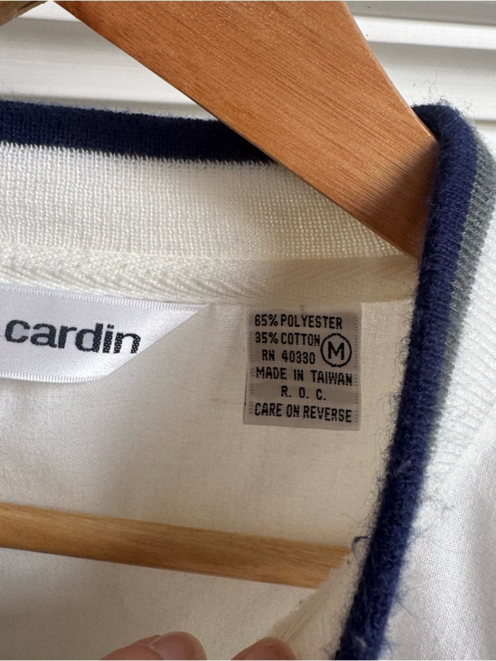 Pierre Cardin Mens Sorts Sleeve Color Block Preppy 90s Polo Shirt Medium - Picture 3 of 4